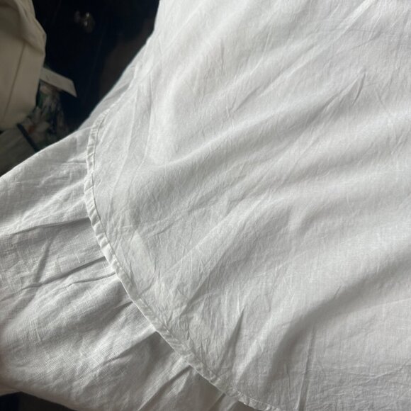 NWT - Voloshin X The Mom Edit Linen White Gigi Wrap Ruffle Skirt - Size M - Picture 6 of 13